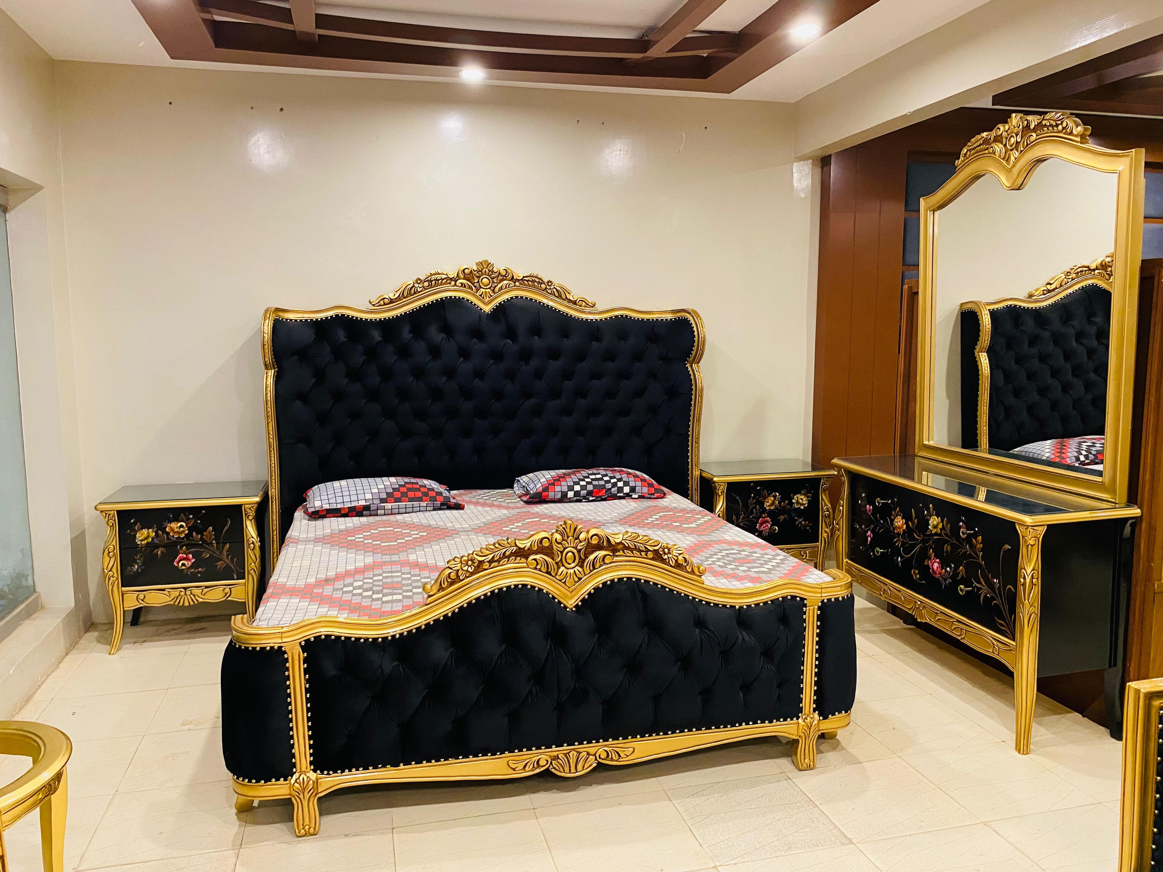 Black and Golden Bed